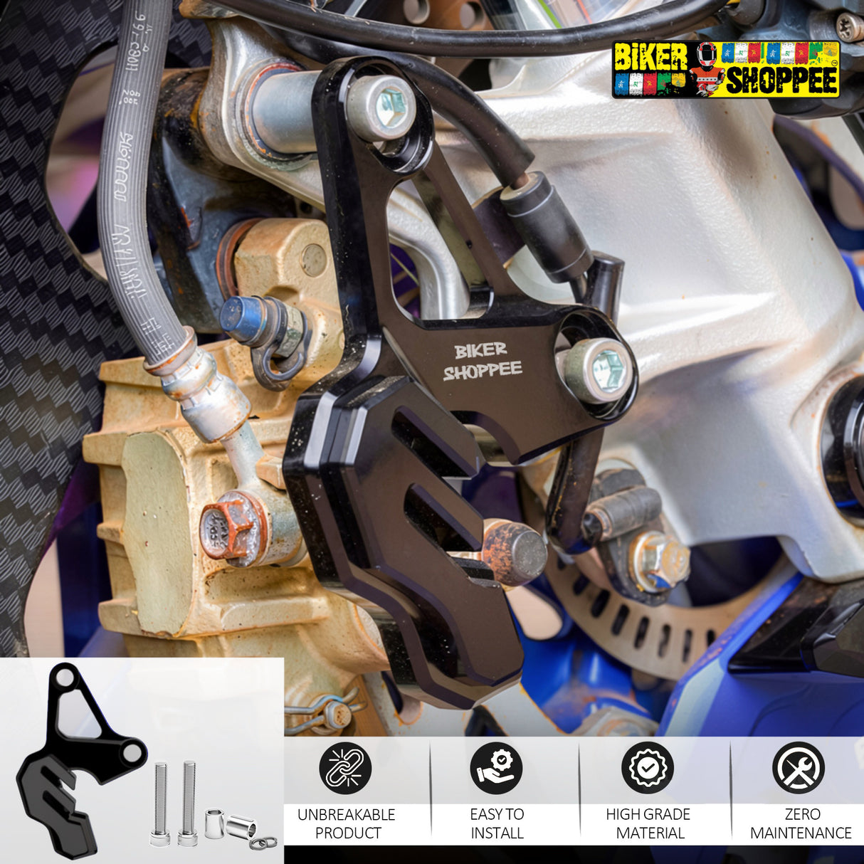 CNC BRAKE CALIPER PROTECTOR COVER GOLDEN FOR MOTORCYCLE BIKER SHOPPEE