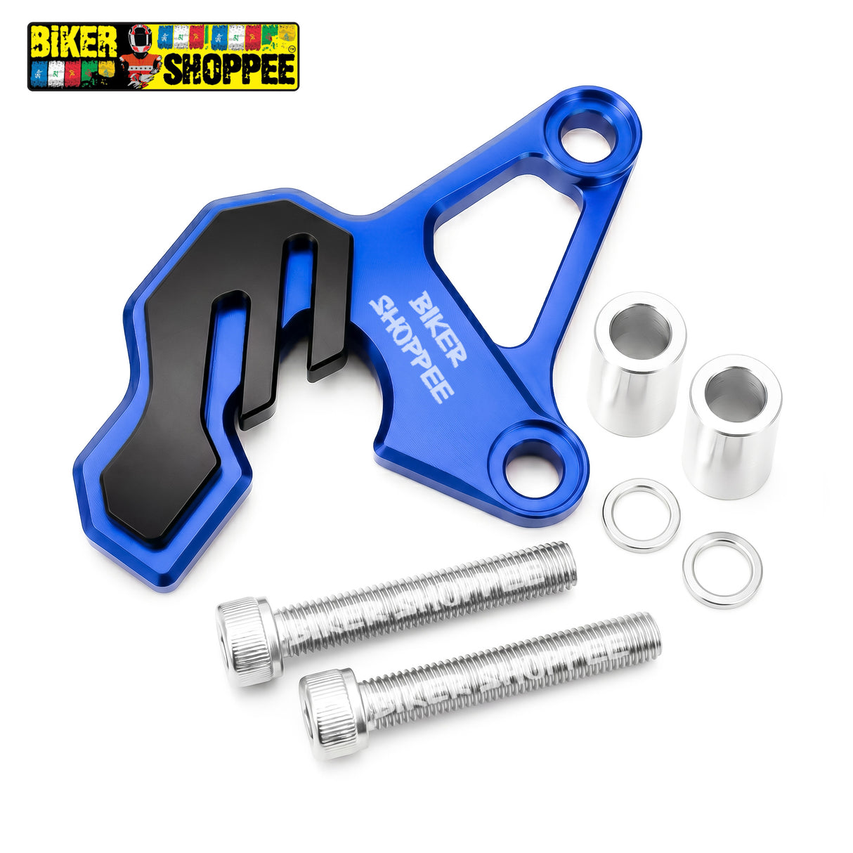 UNIVERSAL CNC BRAKE CALIPER PROTECTOR BLUE | BIKER SHOPPEE