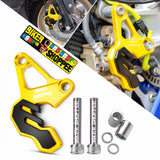UNIVERSAL CNC BRAKE CALIPER PROTECTOR GOLDEN | BIKER SHOPPEE