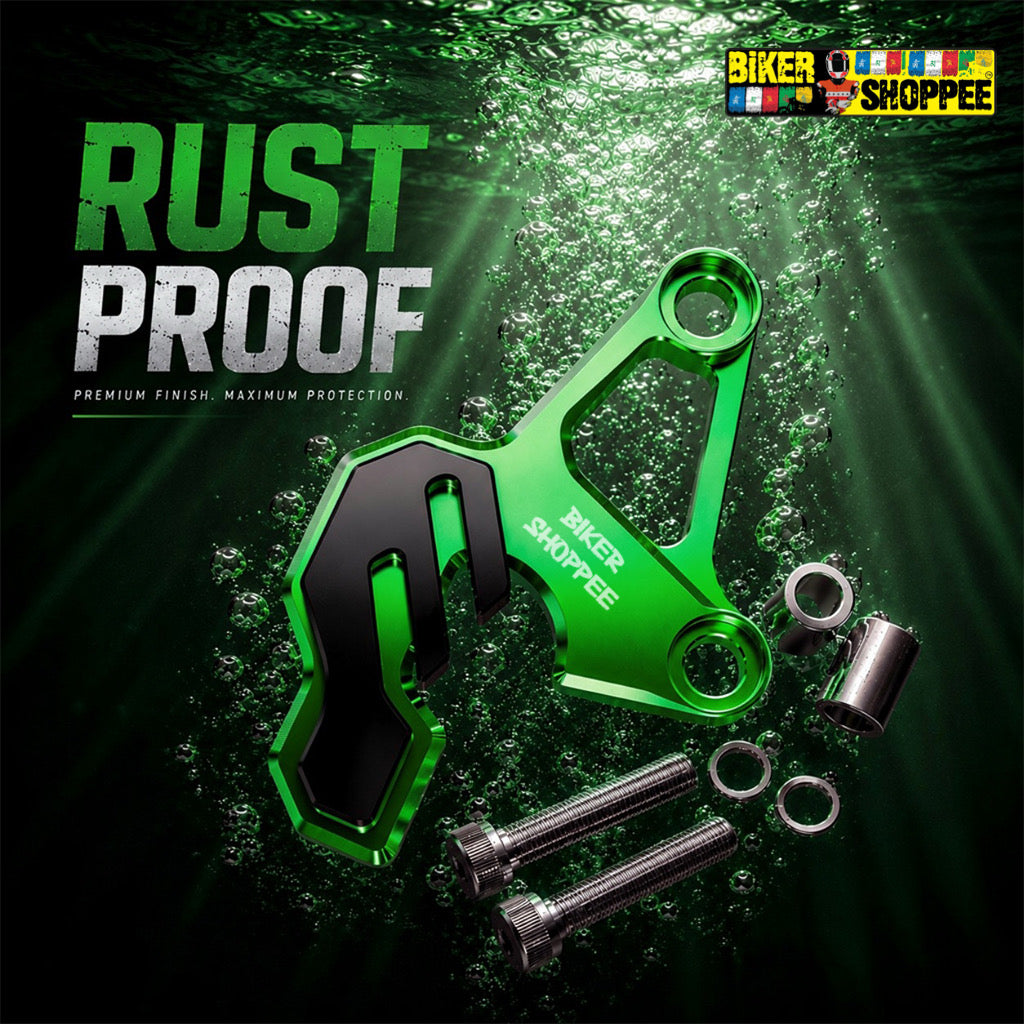 UNIVERSAL CNC BRAKE CALIPER PROTECTOR GREEN | BIKER SHOPPEE