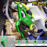 UNIVERSAL CNC BRAKE CALIPER PROTECTOR GREEN | BIKER SHOPPEE