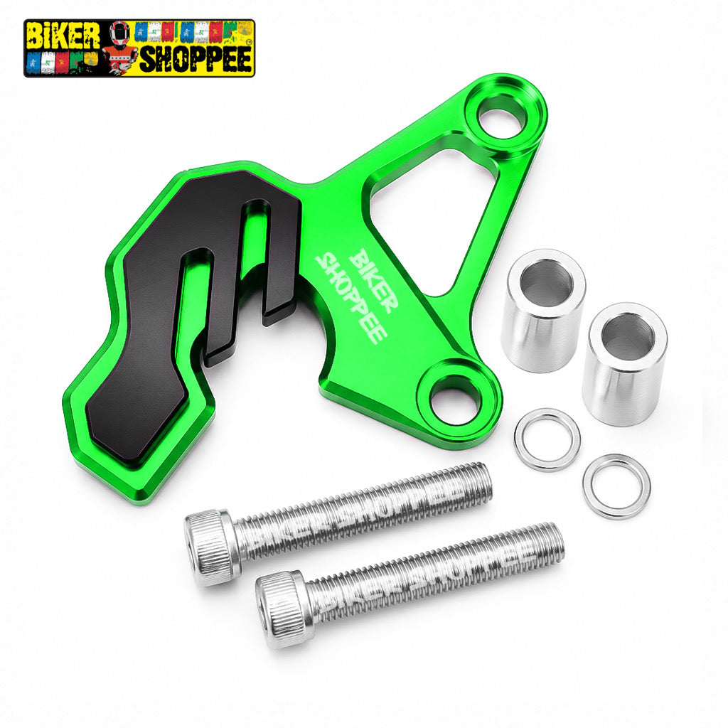 UNIVERSAL CNC BRAKE CALIPER PROTECTOR GREEN | BIKER SHOPPEE