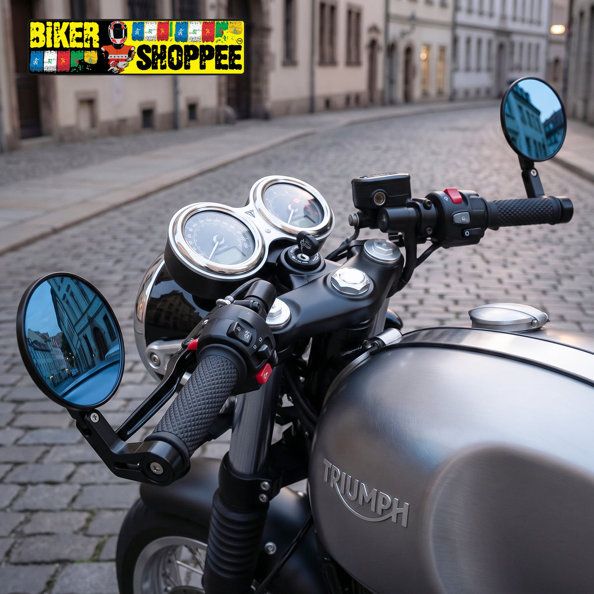 PREMIUM CNC ANTI-GLARE FOLDABLE BAR END MIRROR 3.0 | BIKER SHOPPEE