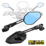 MOTORCYCLE CNC CARBON ANTI GLARE TOURING REAR VIEW MIRROR | BIKER SHOPPEE