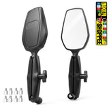 DOUBLETAKE ADJUSTABLE TOURING MOTORCYCLE REAR VIEW MIRROR PAIR | BIKER SHOPPEE