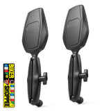 DOUBLETAKE ADJUSTABLE TOURING MOTORCYCLE REAR VIEW MIRROR PAIR | BIKER SHOPPEE