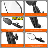 DOUBLETAKE ADJUSTABLE TOURING MOTORCYCLE REAR VIEW MIRROR PAIR | BIKER SHOPPEE