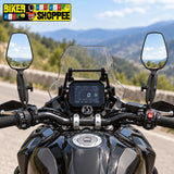 DOUBLETAKE ADJUSTABLE TOURING MOTORCYCLE REAR VIEW MIRROR PAIR | BIKER SHOPPEE