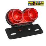 DOUBLE ROUND LED CUSTOM MOTORCYCLE TAIL LIGHT RED | BIKER SHOPPEE