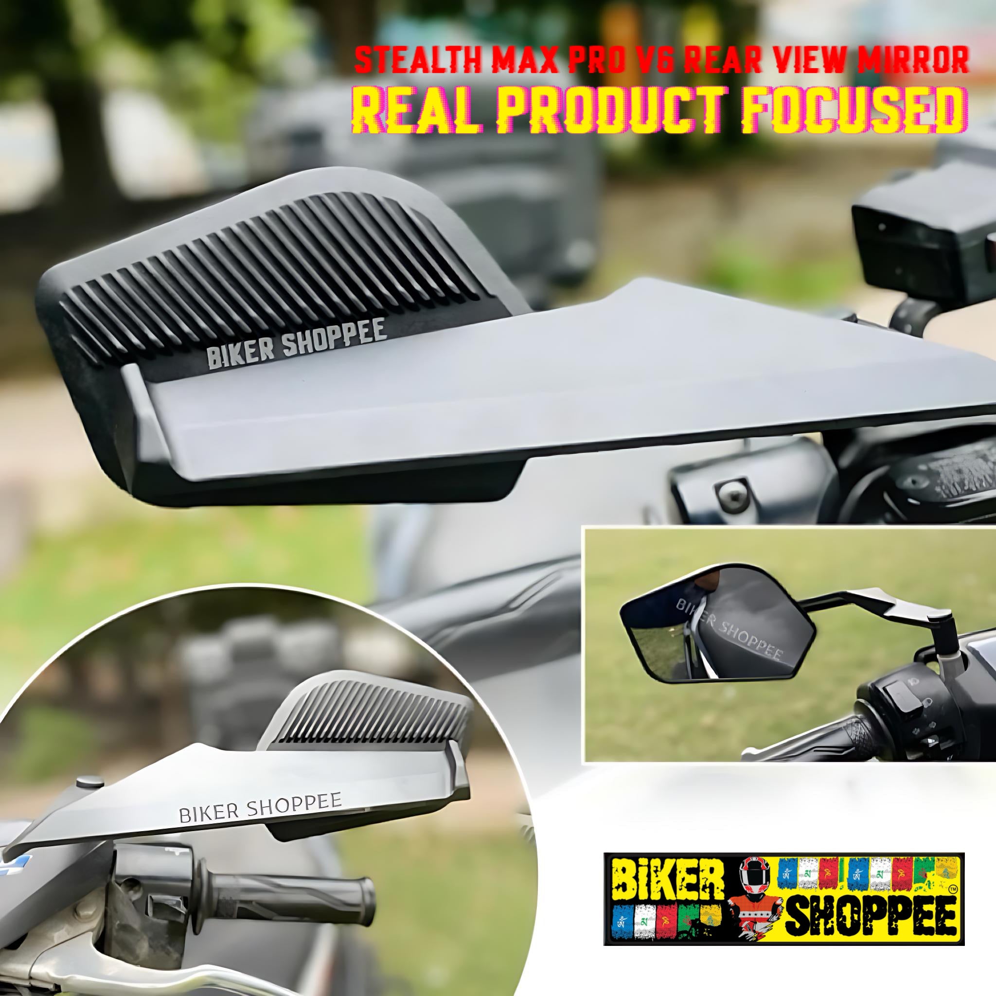 STEALTH MAX PRO V6 REAR VIEW MIRROR NAKED – BiKER SHOPPEE