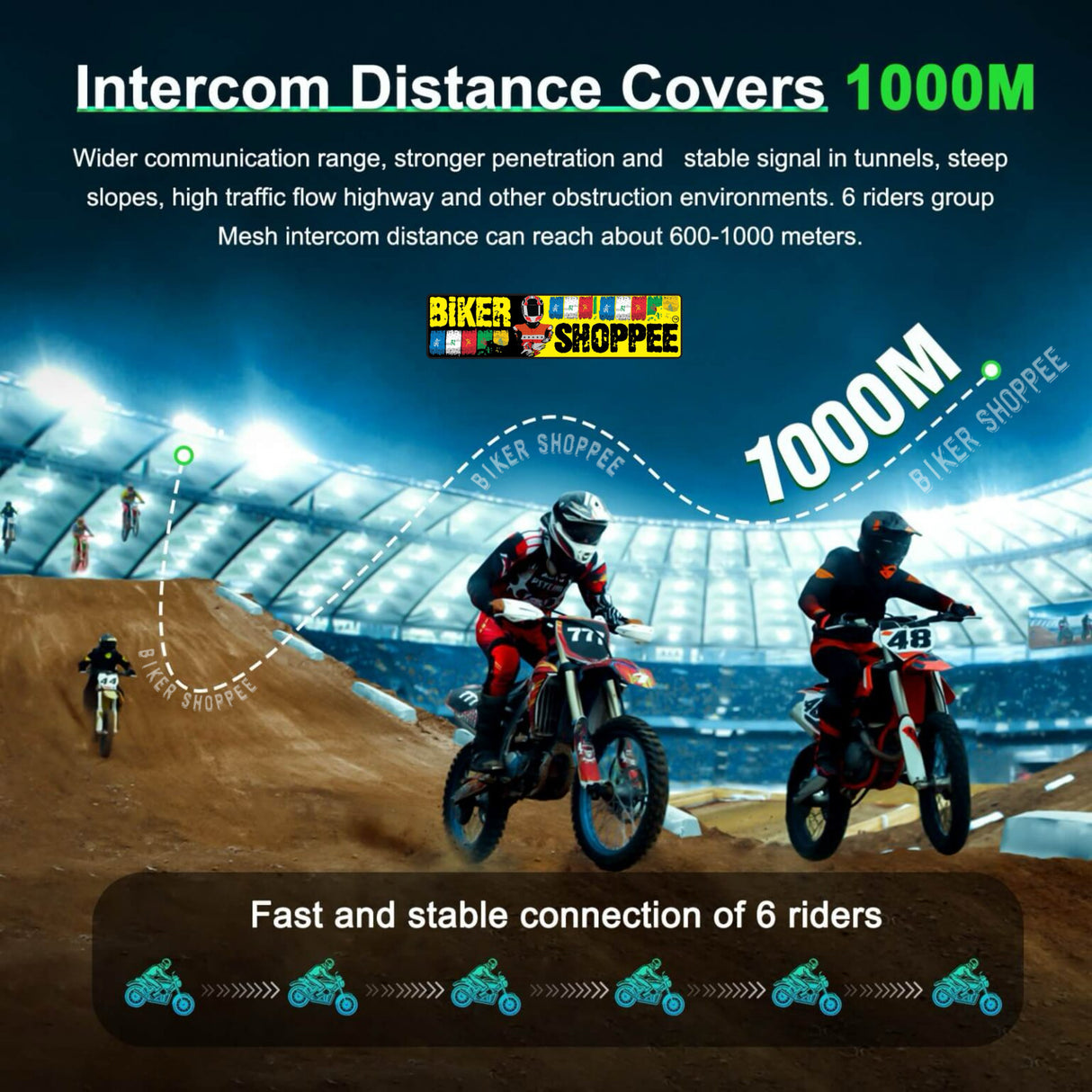 EJEAS Q8 MESH 3.0 MOTORCYCLE BLUETOOTH INTERCOM SYSTEM | BIKER SHOPPEE