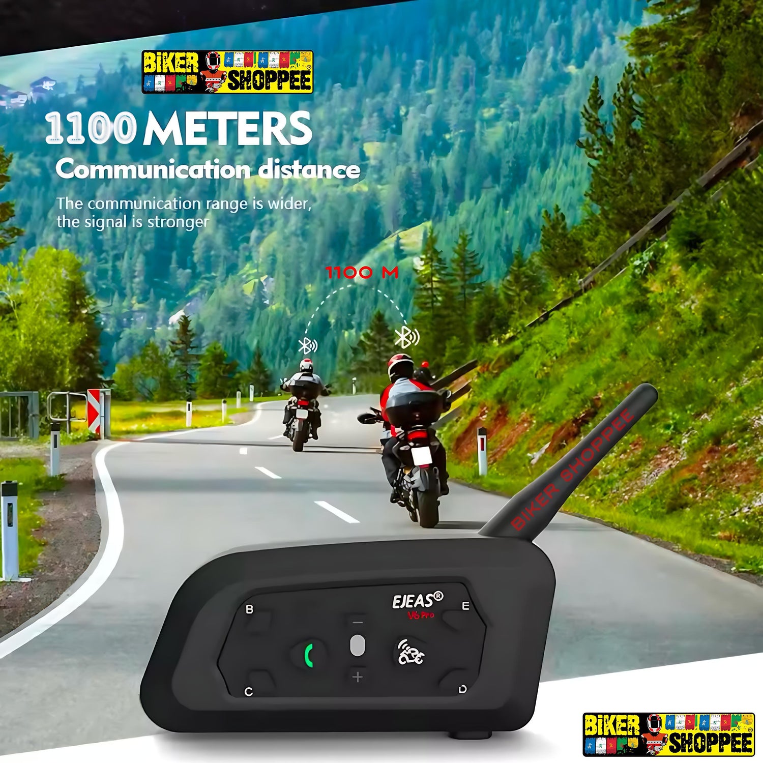 EJEAS V6 PRO+ MOTORCYCLE BLUETOOTH INTERCOM SYSTEM | BIKER SHOPPEE