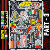 UV VINYL MOTO STICKER SHEET