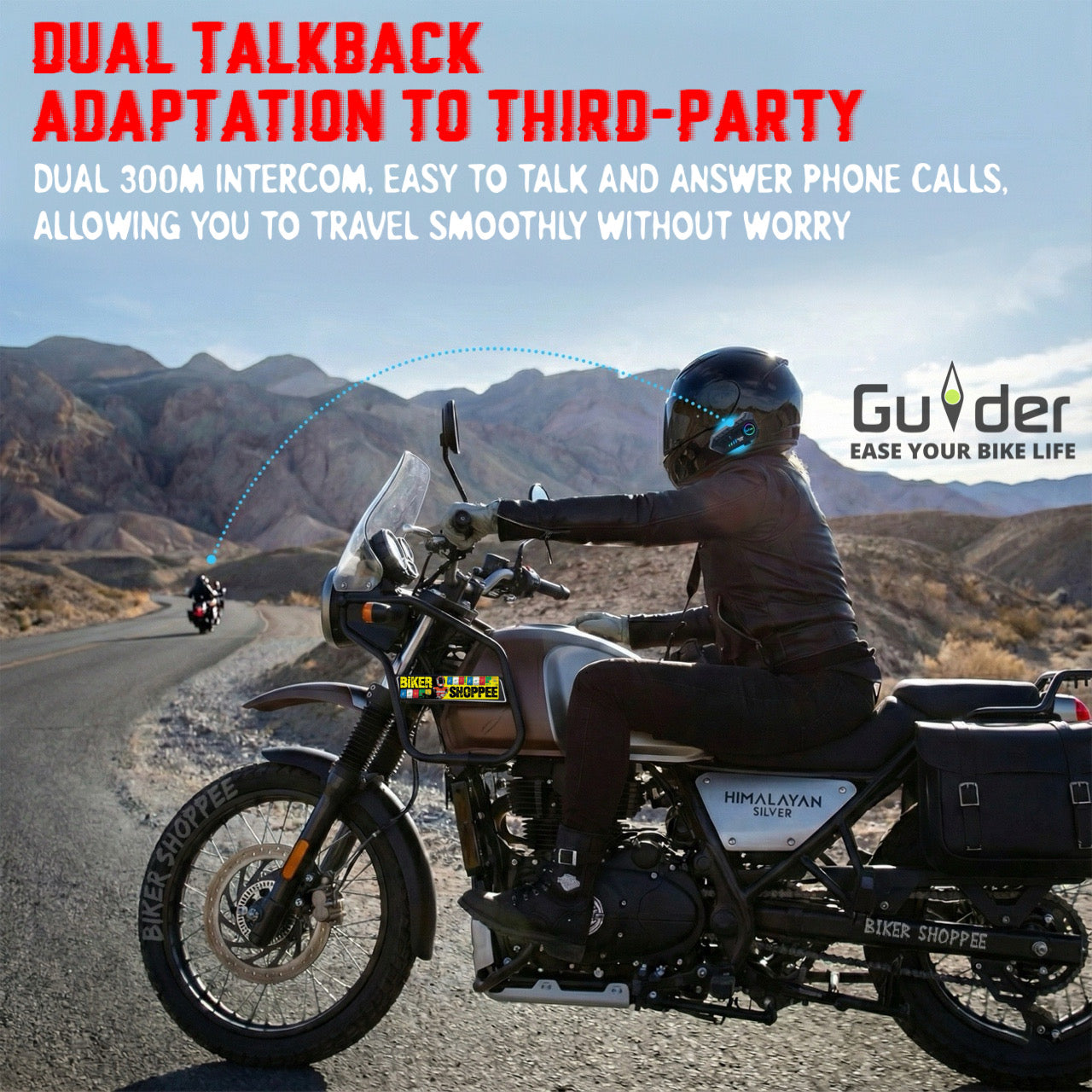 GUIDER G10 WIRELESS MOTORCYCLE HELMET BLUETOOTH HEADSET | BIKER SHOPPEE