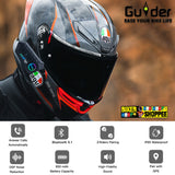 GUIDER G10 WIRELESS MOTORCYCLE HELMET BLUETOOTH HEADSET | BIKER SHOPPEE