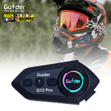 Guider G12 Pro Two Riders motorcycle helmet intercom with RGB light