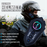 Guider G12 Pro Two Riders motorcycle helmet intercom with RGB light