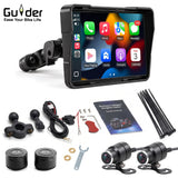 GUIDER 5.8" HD WIRELESS CARPLAY & ANDROID AUTO MOTORCYCLE SMART SYSTEM | DUAL HD DASHCAMS | BLE TIRE PRESSURE MONITORING (TPMS) | IP67 WATERPROOF BIKE TOUCHSCREEN CONSOLE