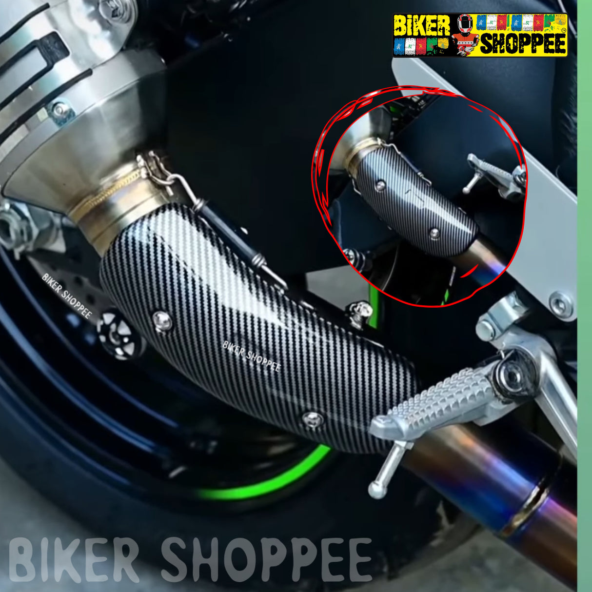 UNIVERSAL BENDPIPE CARBON HEATSHIELD