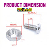 AERO RACEFLEX CNC BOLT & WASHER KIT SETOF10 SILVER| BIKER SHOPPEE