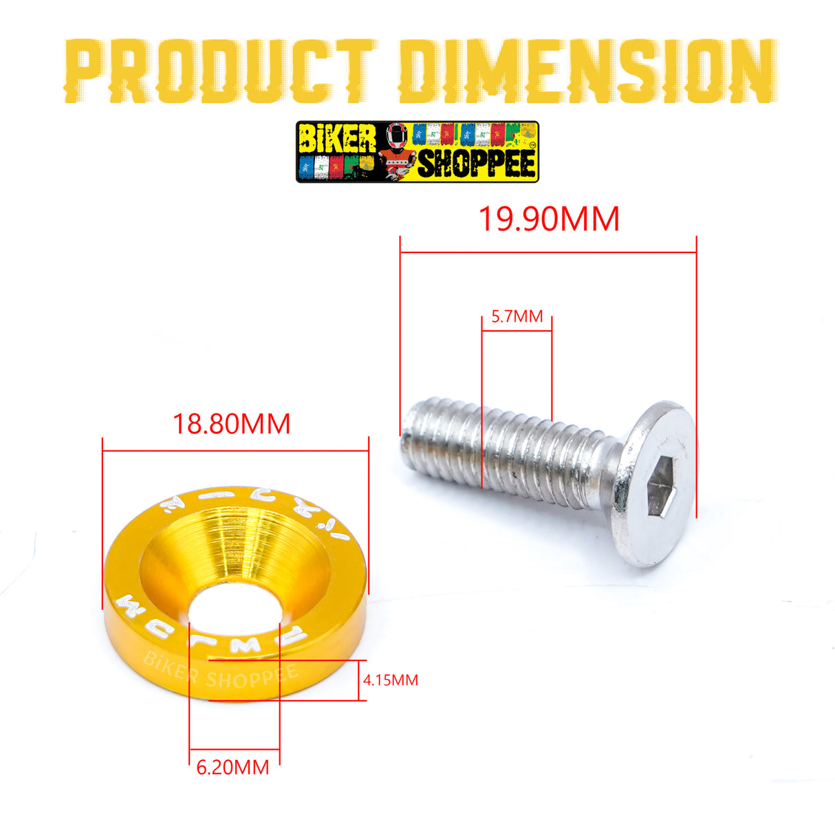 AERO RACEFLEX CNC BOLT & WASHER KIT SETOF10 GOLDEN | BIKER SHOPPEE