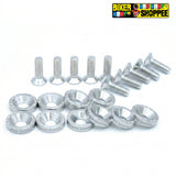 AERO RACEFLEX CNC BOLT & WASHER KIT SETOF10 SILVER| BIKER SHOPPEE