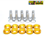 AERO RACEFLEX CNC BOLT & WASHER KIT SETOF10 GOLDEN | BIKER SHOPPEE