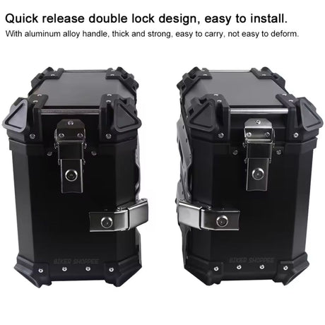 BIKER SHOPPEE PANNIER SIDE BOX 38L SET OF 2 (BLACK)