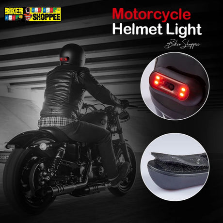 HELMET FLASH LIGHT 3 MODE RED