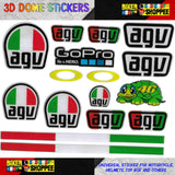 UNIVERSAL 3D DOME EMBOSSE MOTO STICKER AGU GOPRO