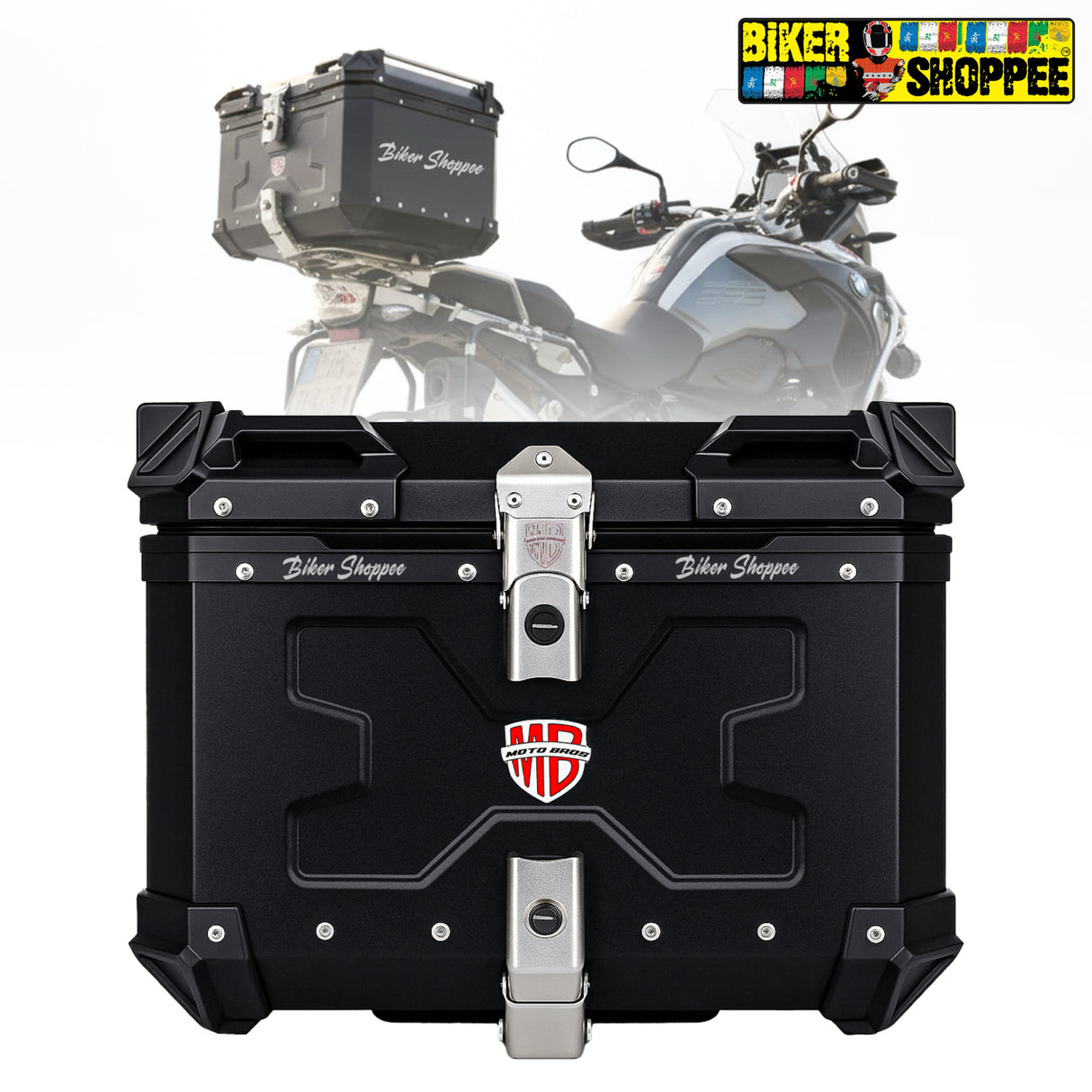 MOTOBROS ALLOY 55L TOP BOX BLACK