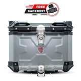 MOTOBROS ALLOY 45L TOP BOX SILVER