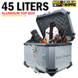 MOTOBROS ALLOY 45L TOP BOX SILVER