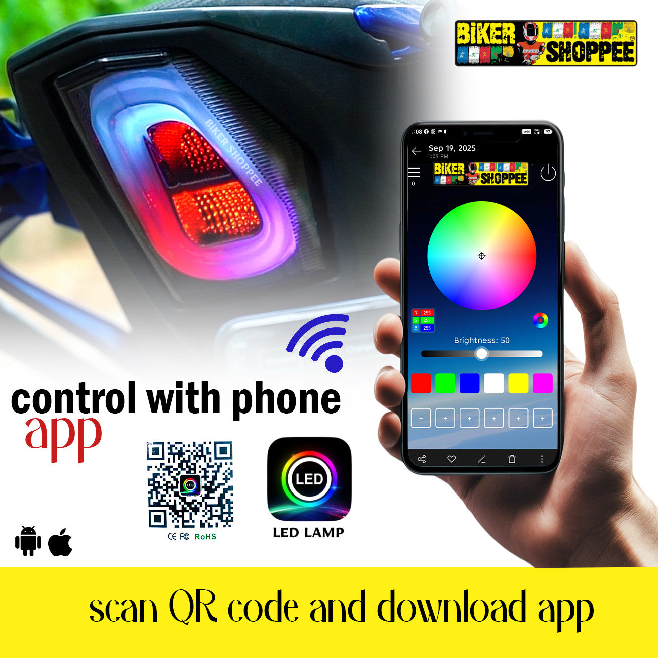 YAMAHA R15V3 R1 INSPIRED RGB AI TAIL LIGHT – BiKER SHOPPEE