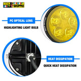 LiUHJG 5 LED CREE FOG LIGHT WITH WIRING HARNESS KIT