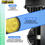 LiUHJG 5 LED CREE FOG LIGHT WITH WIRING HARNESS KIT