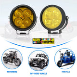 LiUHJG 4 LED CREE FOG LIGHT WITH WIRING HARNESS KIT