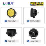 LiUHJG 4 LED CREE FOG LIGHT WITH WIRING HARNESS KIT
