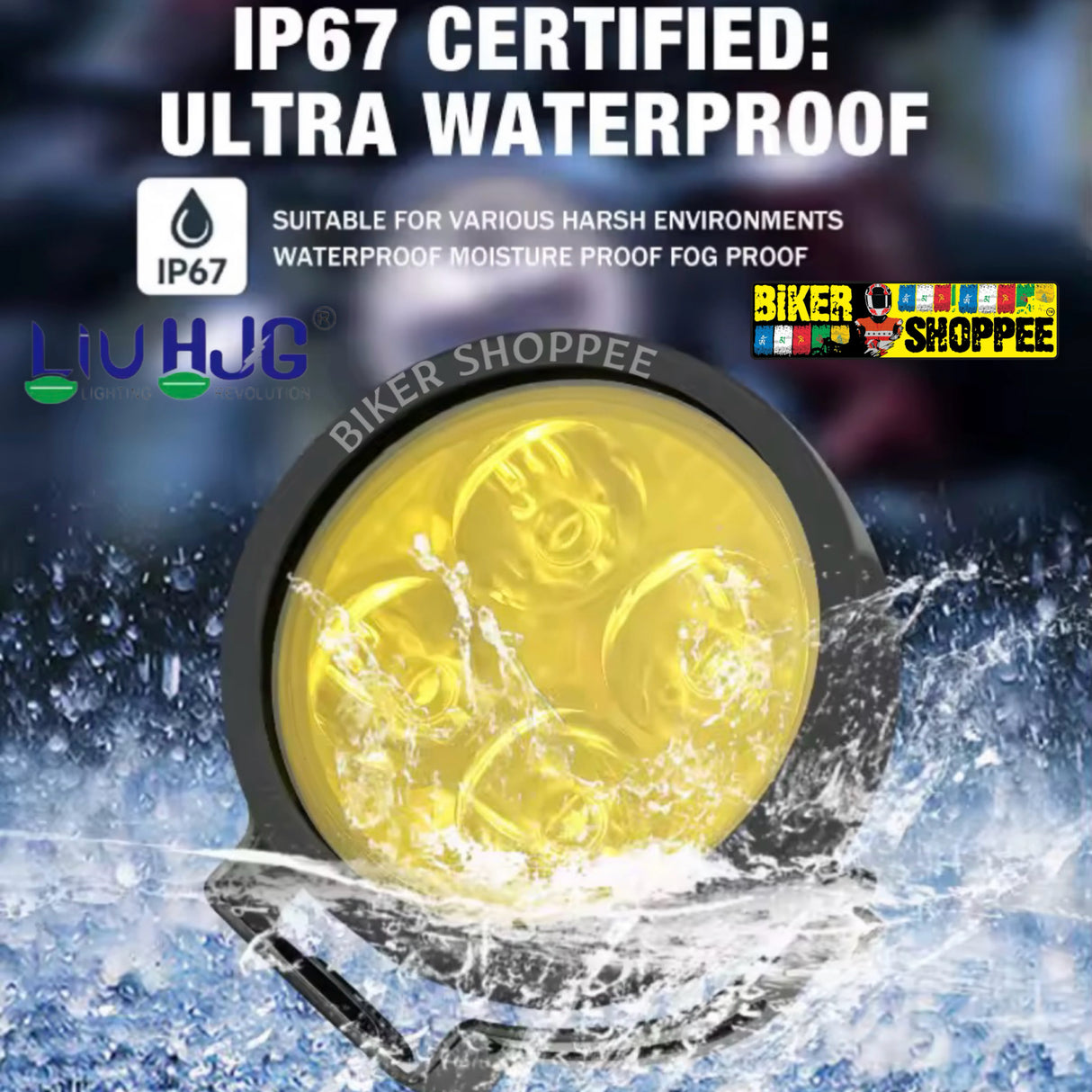 LiUHJG 4 LED CREE FOG LIGHT WITH WIRING HARNESS KIT