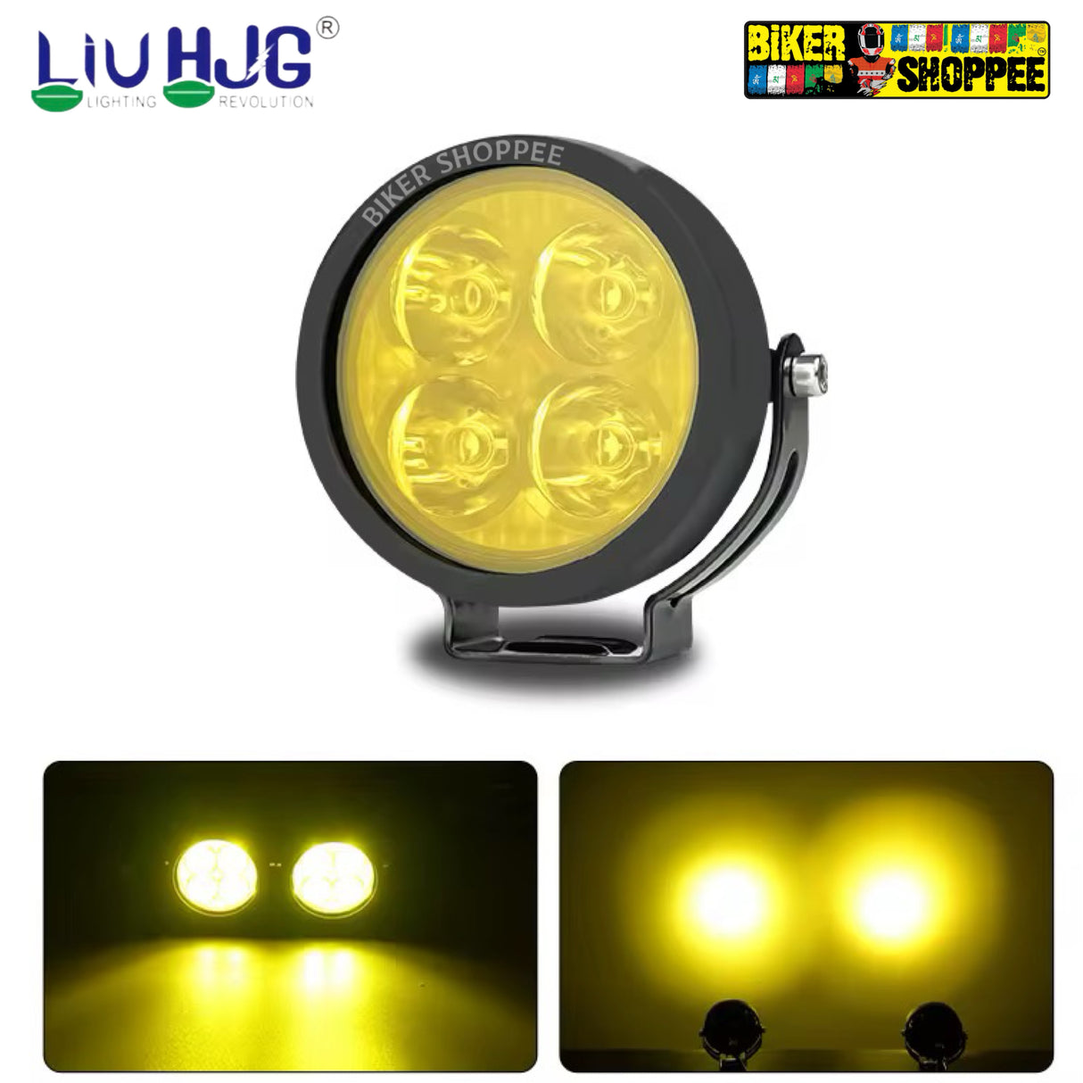 LiUHJG 4 LED CREE FOG LIGHT WITH WIRING HARNESS KIT