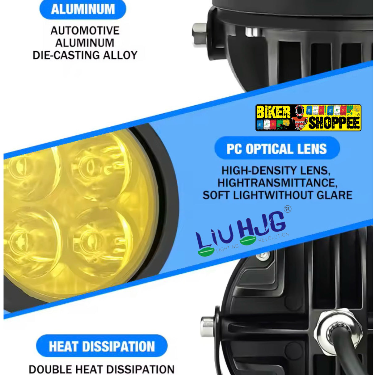 LiUHJG 4 LED CREE FOG LIGHT WITH WIRING HARNESS KIT