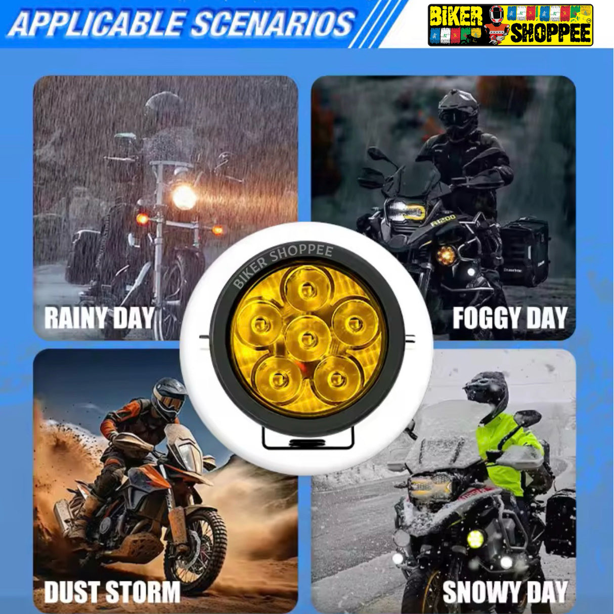 LiUHJG 6 LED CREE FOG LIGHT WITH WIRING HARNESS KIT