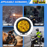 LiUHJG 6 LED CREE FOG LIGHT WITH WIRING HARNESS KIT