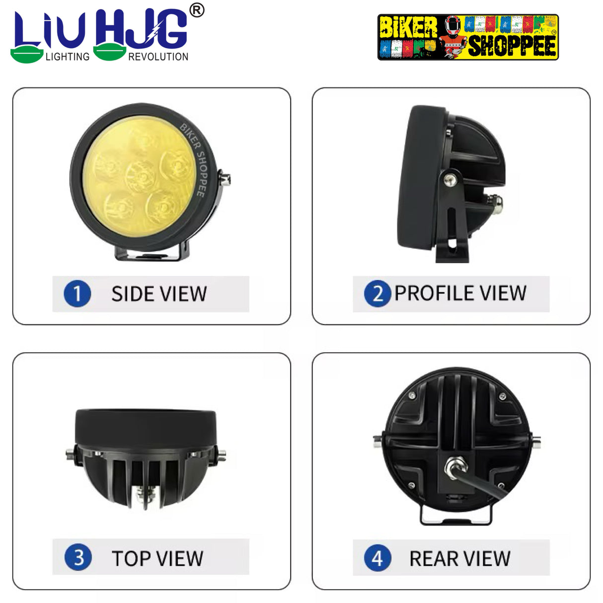 LiUHJG 6 LED CREE FOG LIGHT WITH WIRING HARNESS KIT
