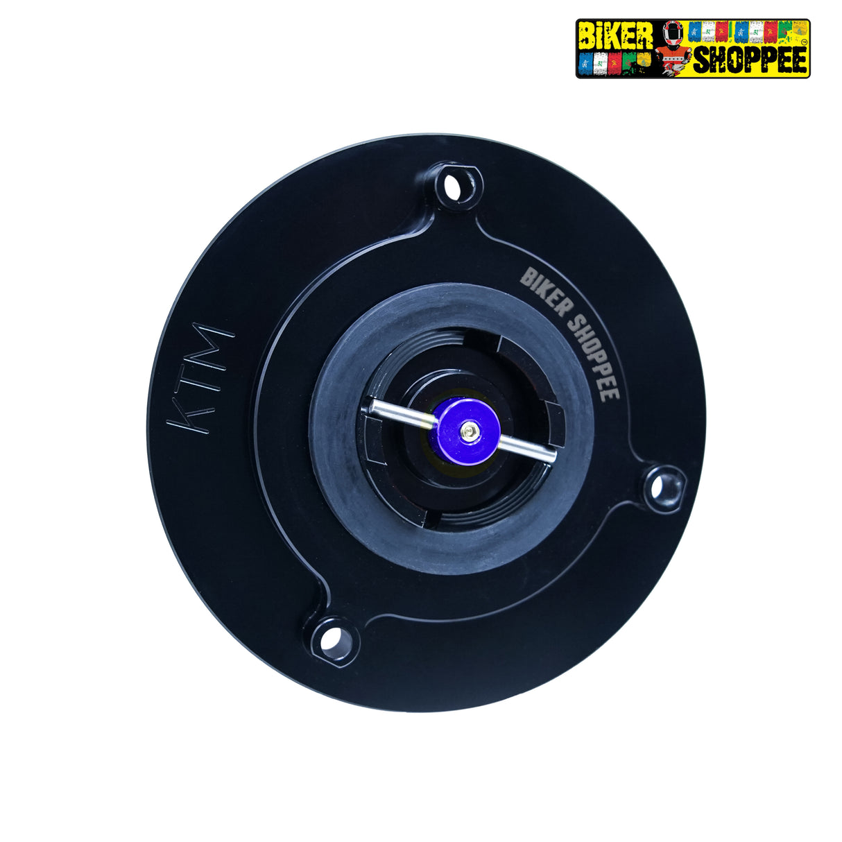 KTM DUKE & RC CNC KEYLESS QUICK RELEASE FUEL TANK CAP BLUE