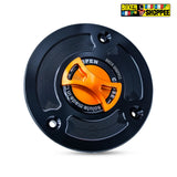 KTM DUKE & RC CNC KEYLESS QUICK RELEASE FUEL TANK CAP ORANGE