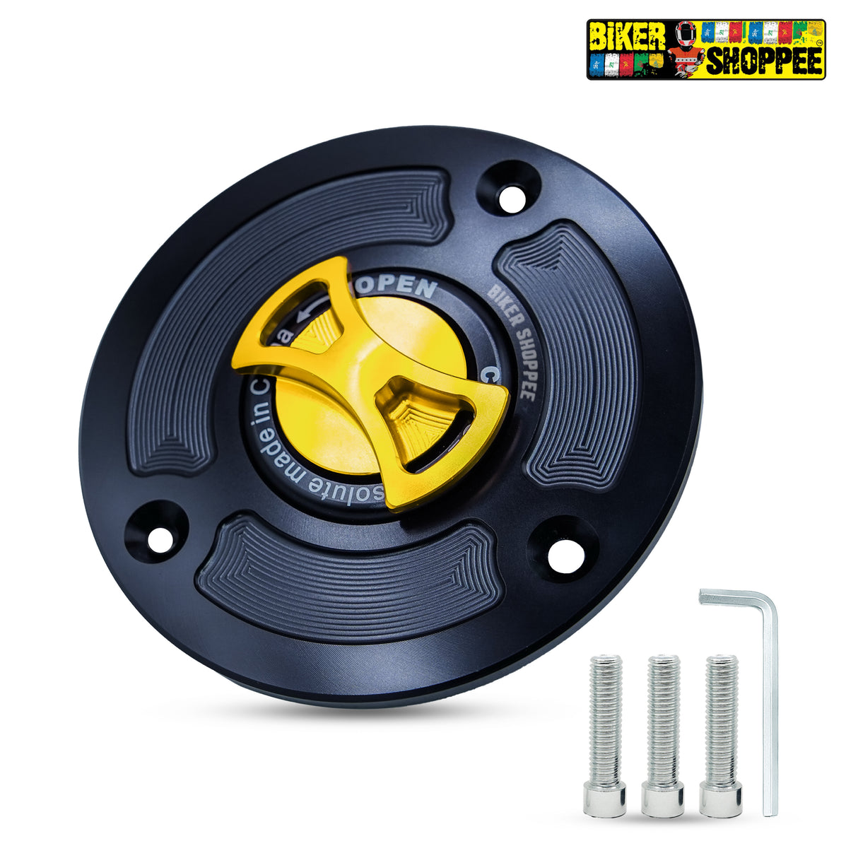 KTM DUKE & RC CNC KEYLESS QUICK RELEASE FUEL TANK CAP GOLDEN