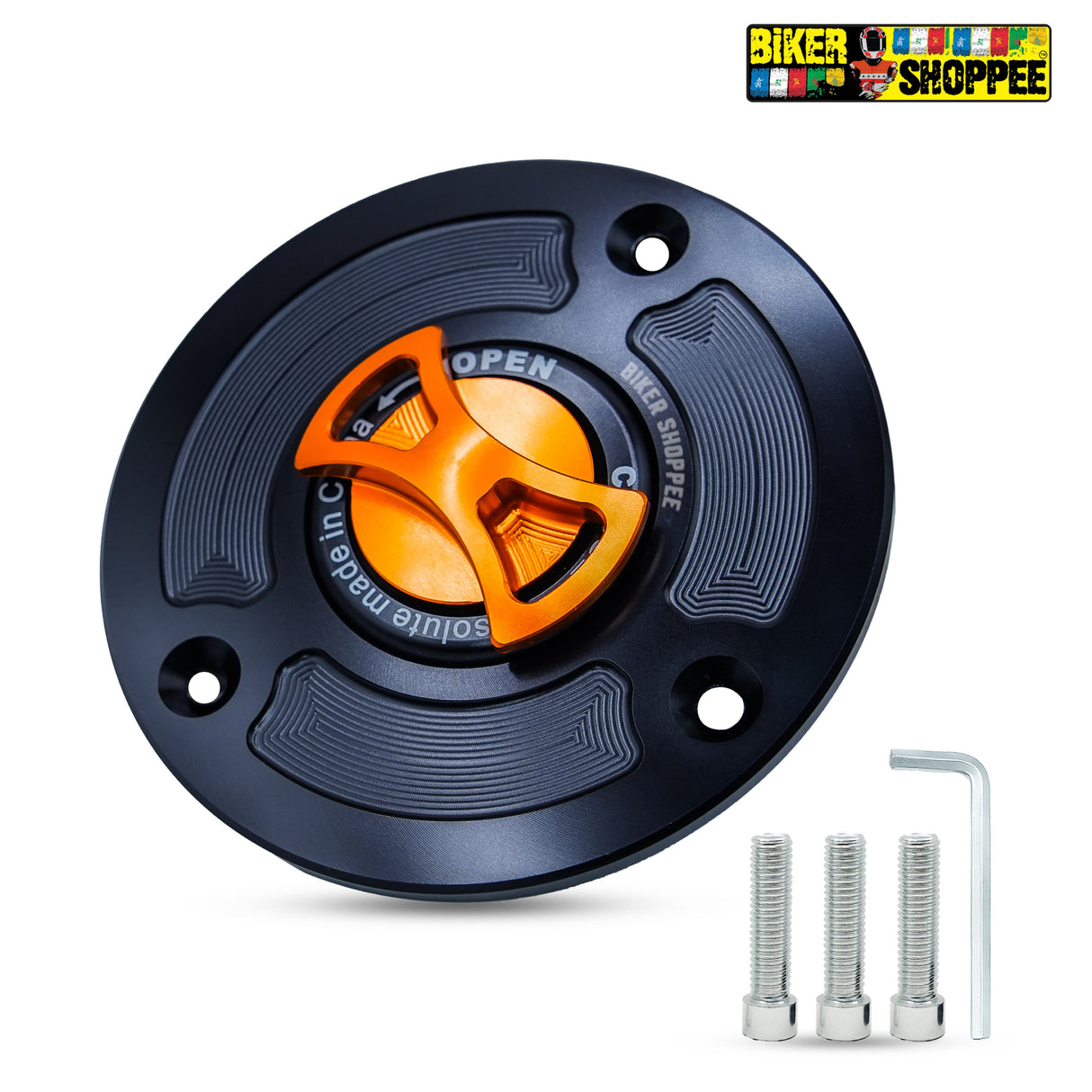 KTM DUKE & RC CNC KEYLESS QUICK RELEASE FUEL TANK CAP ORANGE