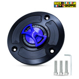 KTM DUKE & RC CNC KEYLESS QUICK RELEASE FUEL TANK CAP BLUE