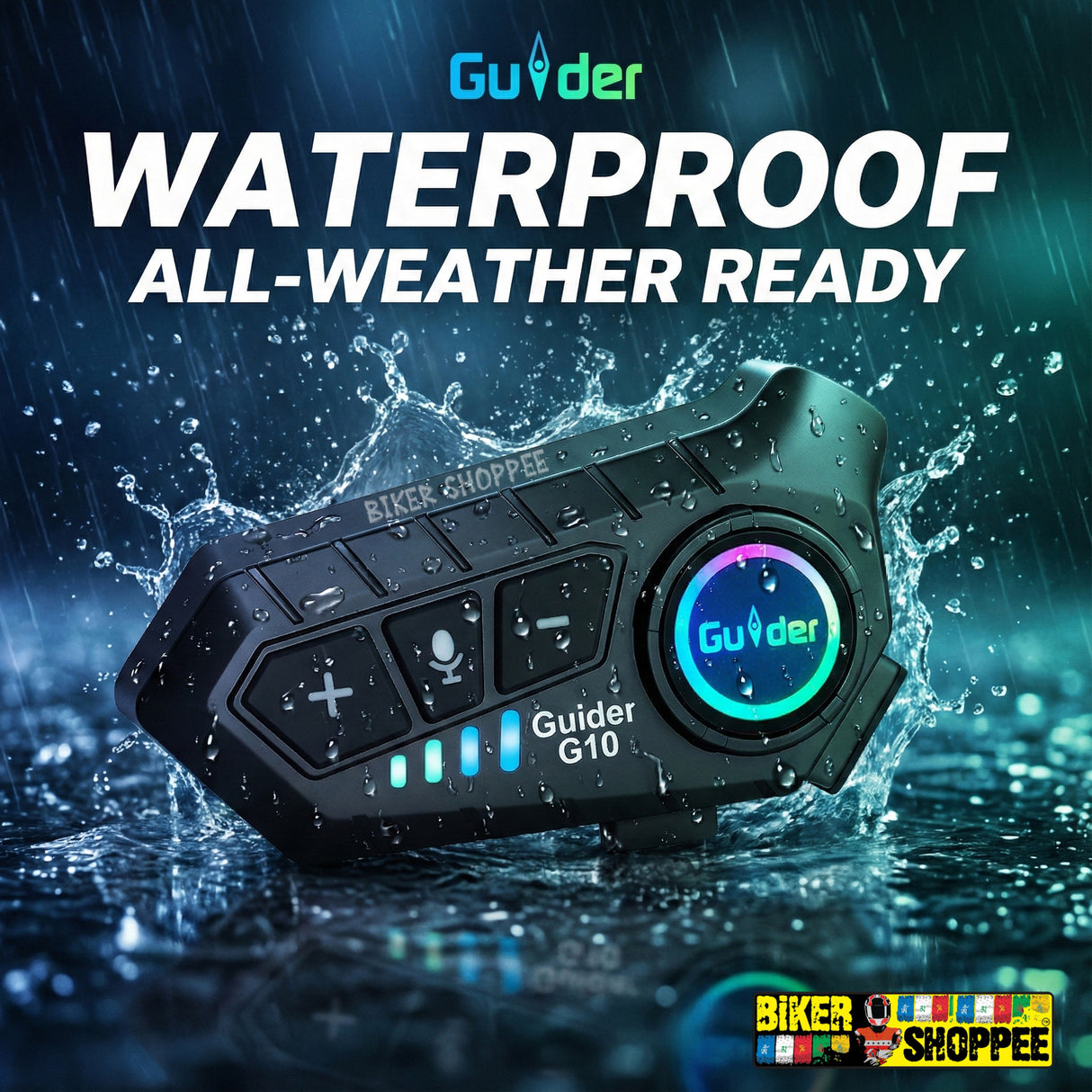 GUIDER G10 WIRELESS HELMET BLUETOOTH HEADSET